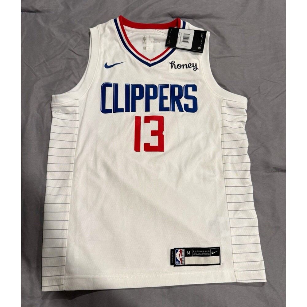Nike LA Clippers Paul George #13 White NBA Basketball Jersey Men’s Sz M
